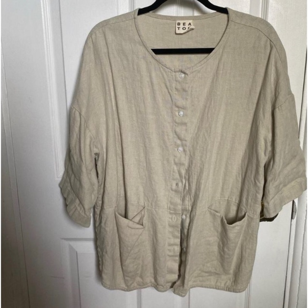 Beaton linen utility shirt large